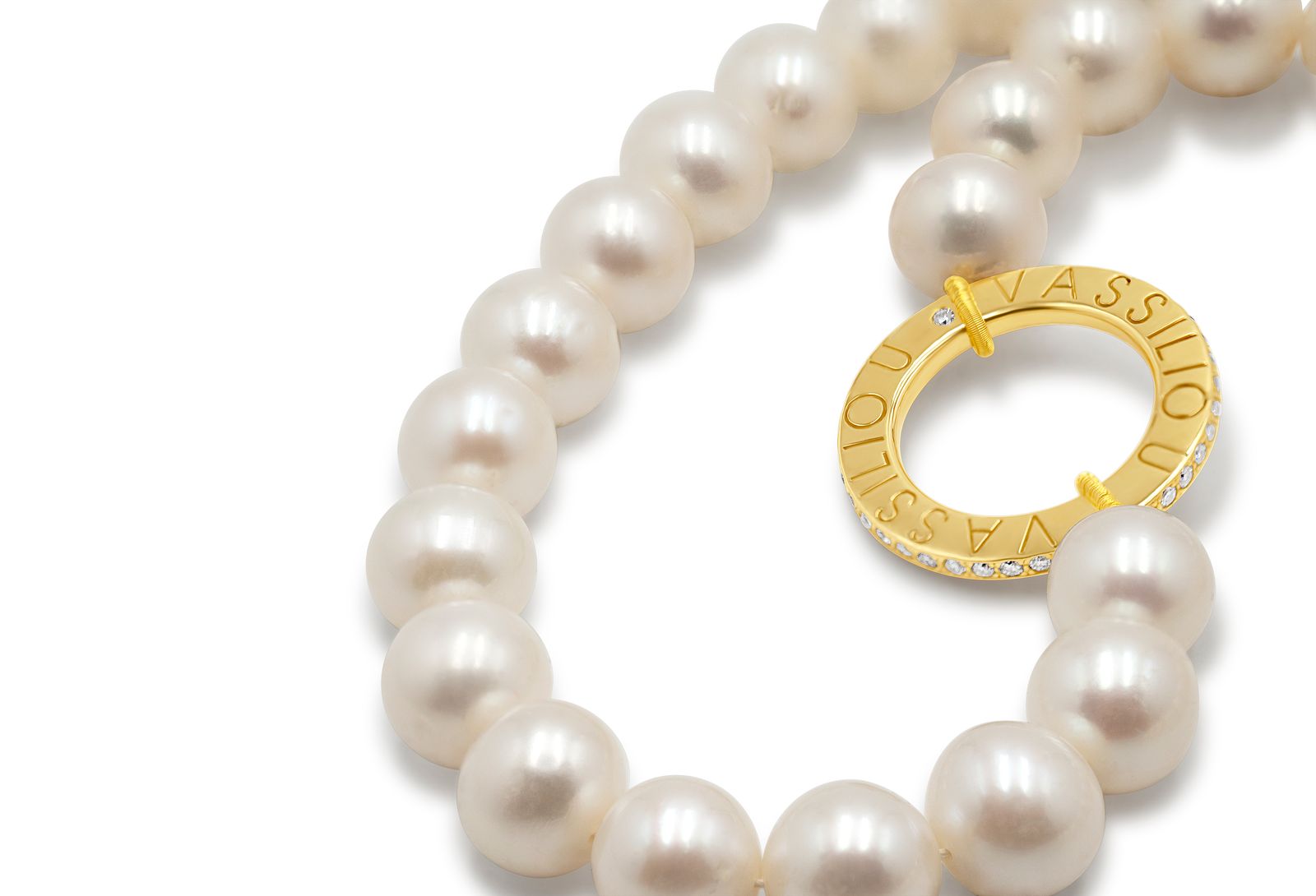 PERLENKETTE MIT VASSILIOU KYKLOS RING – Bild 2