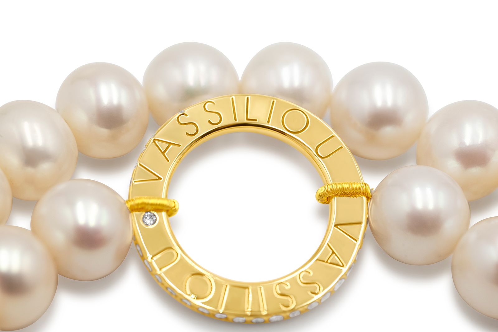 PERLENKETTE MIT VASSILIOU KYKLOS RING – Bild 3