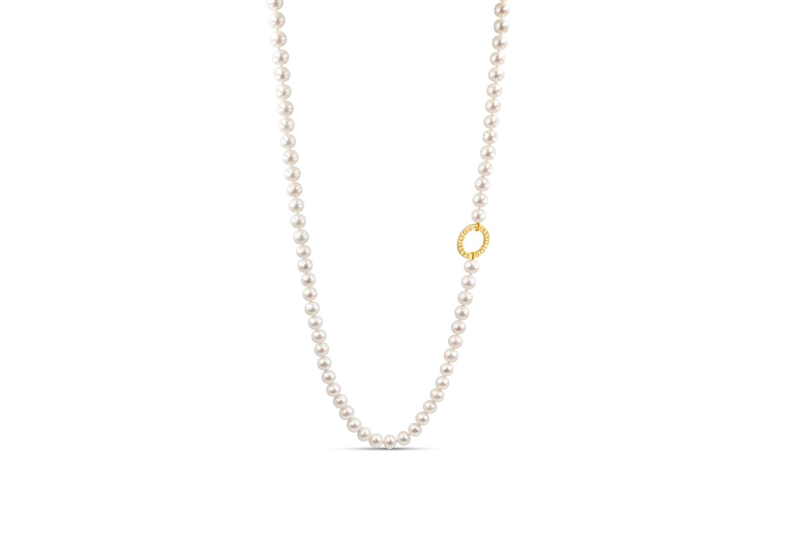 PERLENKETTE MIT VASSILIOU KYKLOS RING – Bild 4